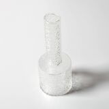 Small Vintage Clear Glass Vase / Single Flower Stylish Vase / Sweden / 2000