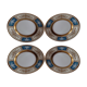 4 fine porcelain flat plates