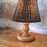 Lampe à poser en bois tourné