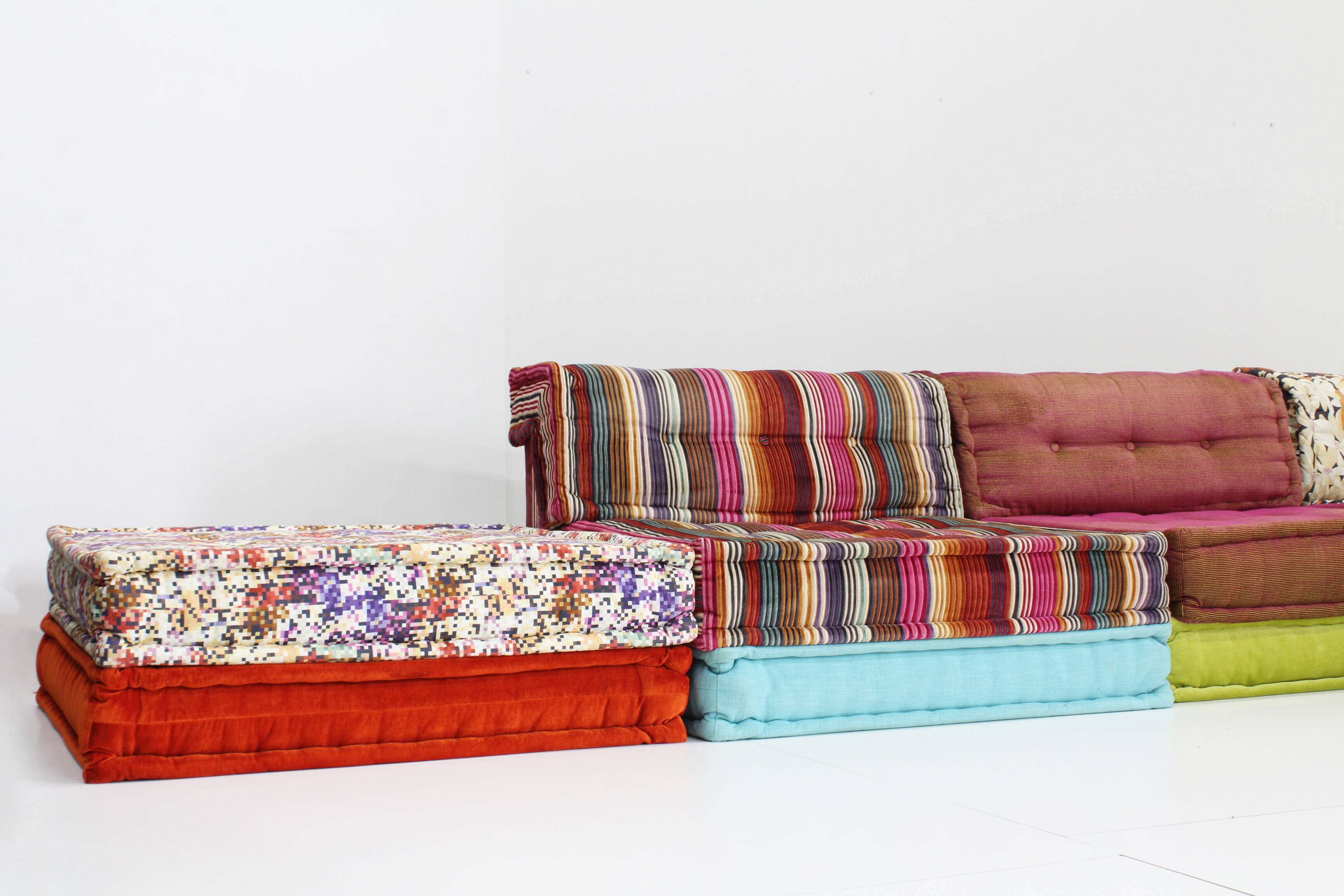 Roche Bobois Mah Jong sofa Missoni fabric design by Hans Hopfer , set of 14