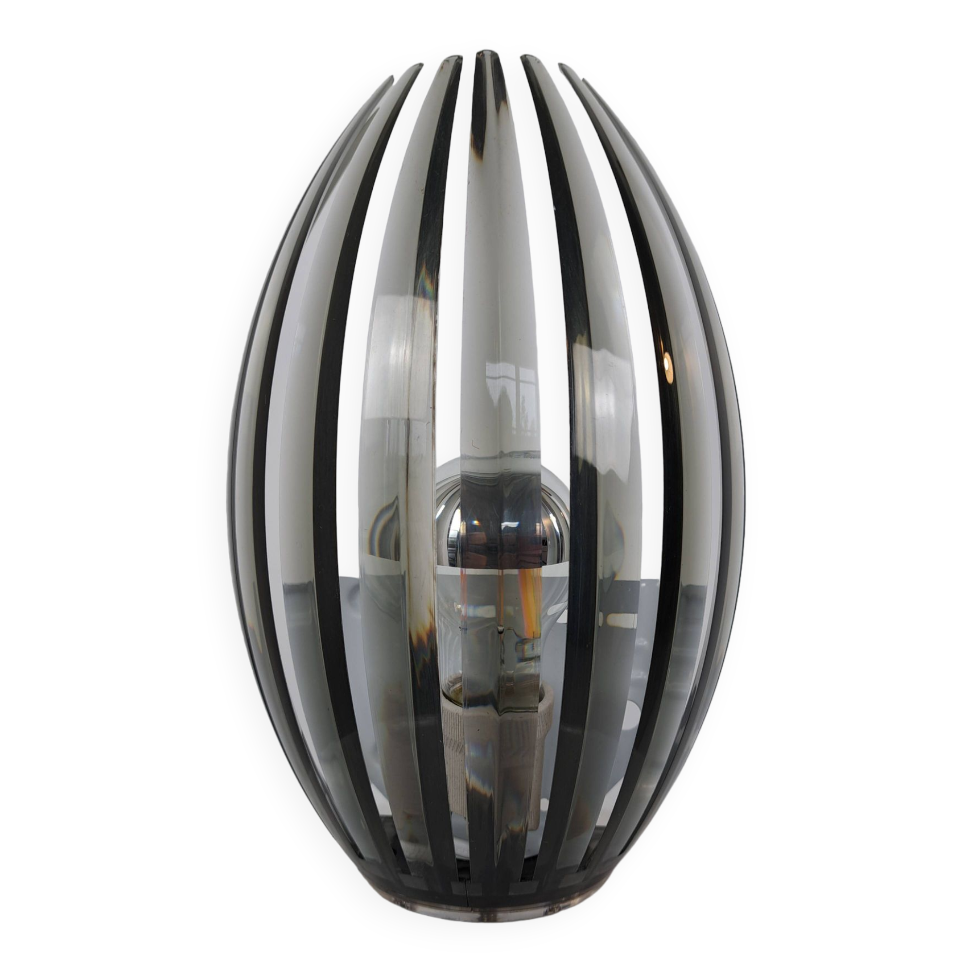 Slatted plexiglass wall light