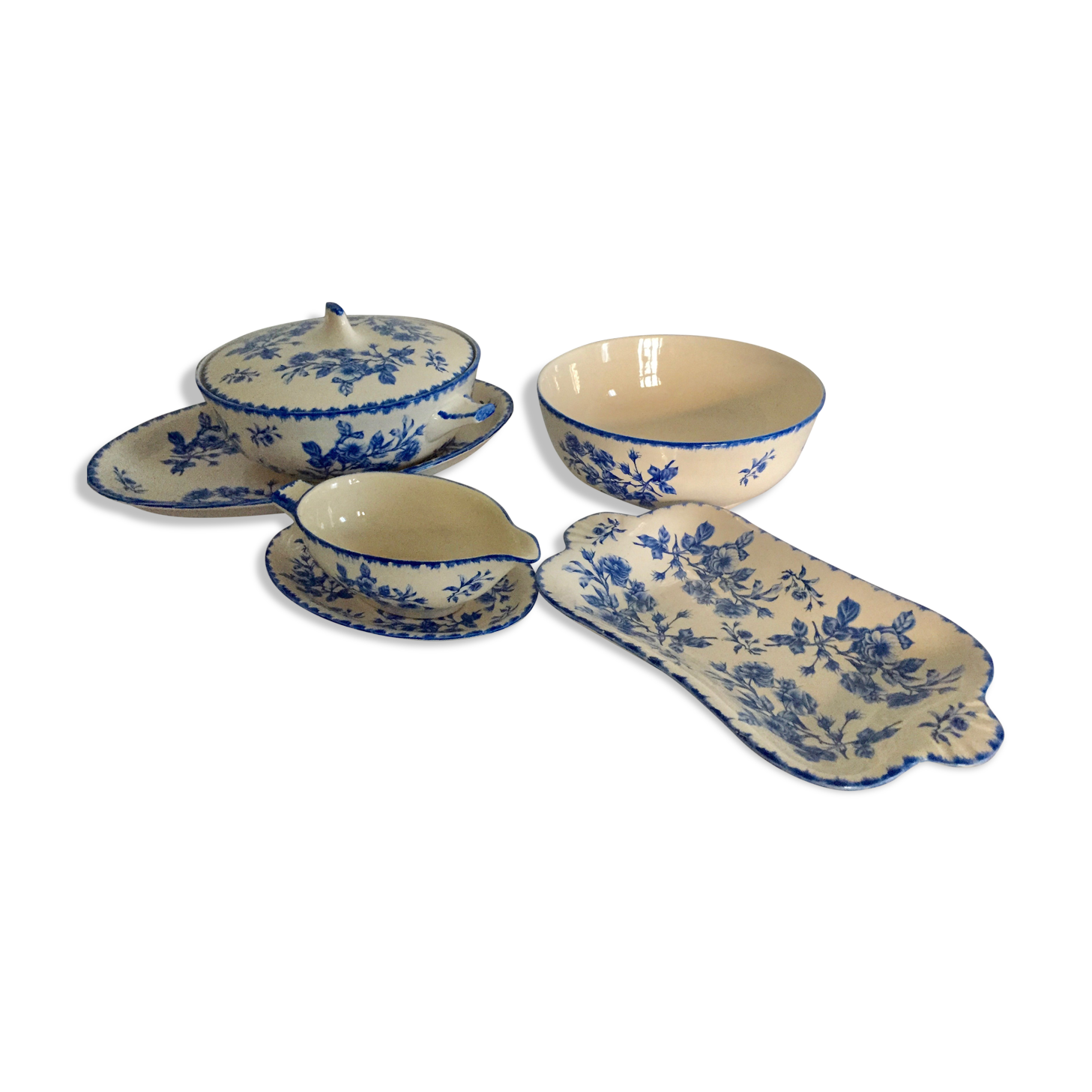 Set of dishes, salad bowl, soup kitchen - blue decor