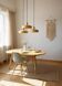 Vintage triple globe pendant light in gold granite glass