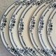 Set of 6 flat plates Salins Model Saussure A.B. Iron Earth