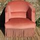 Fauteuil crapaud rose