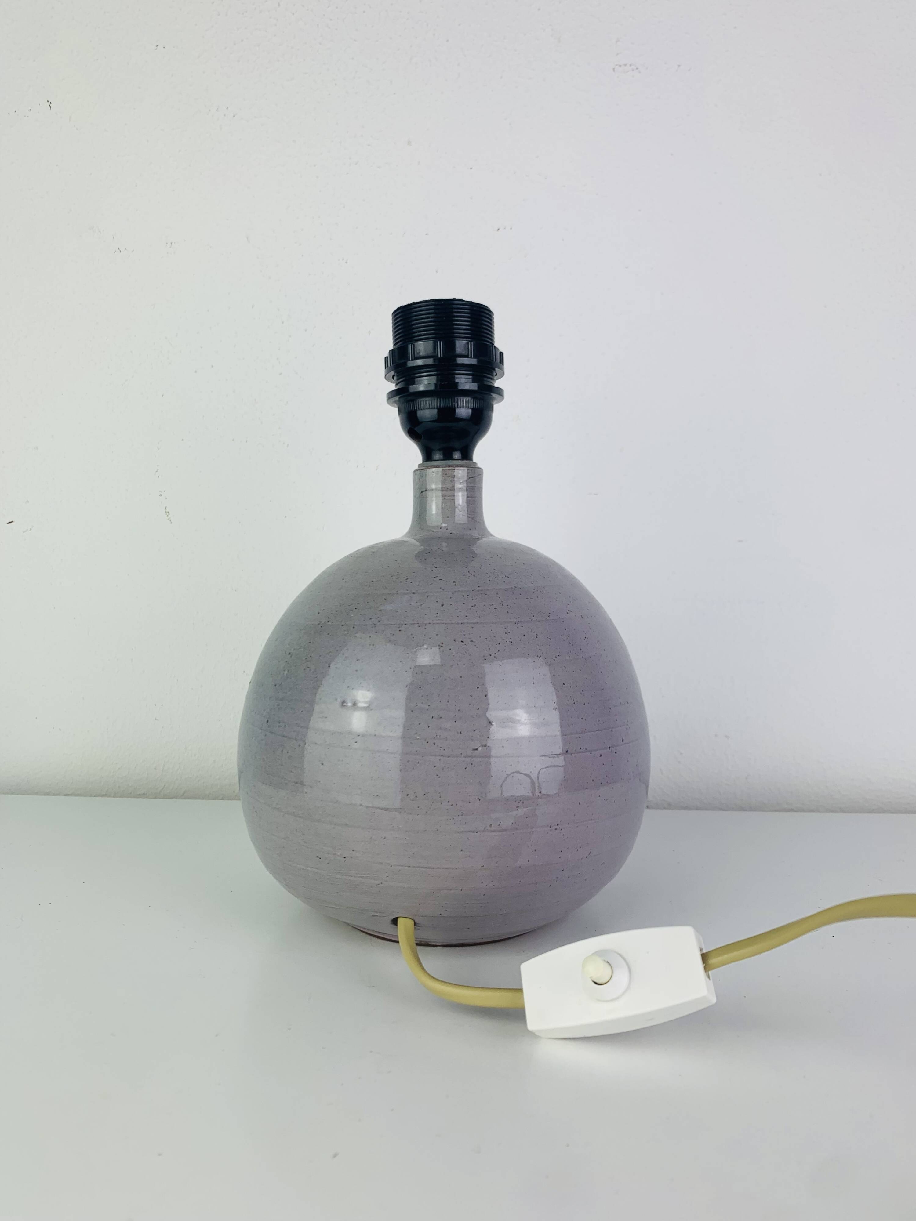 Ceramic ball lamp grey/blue, vintage 1960s