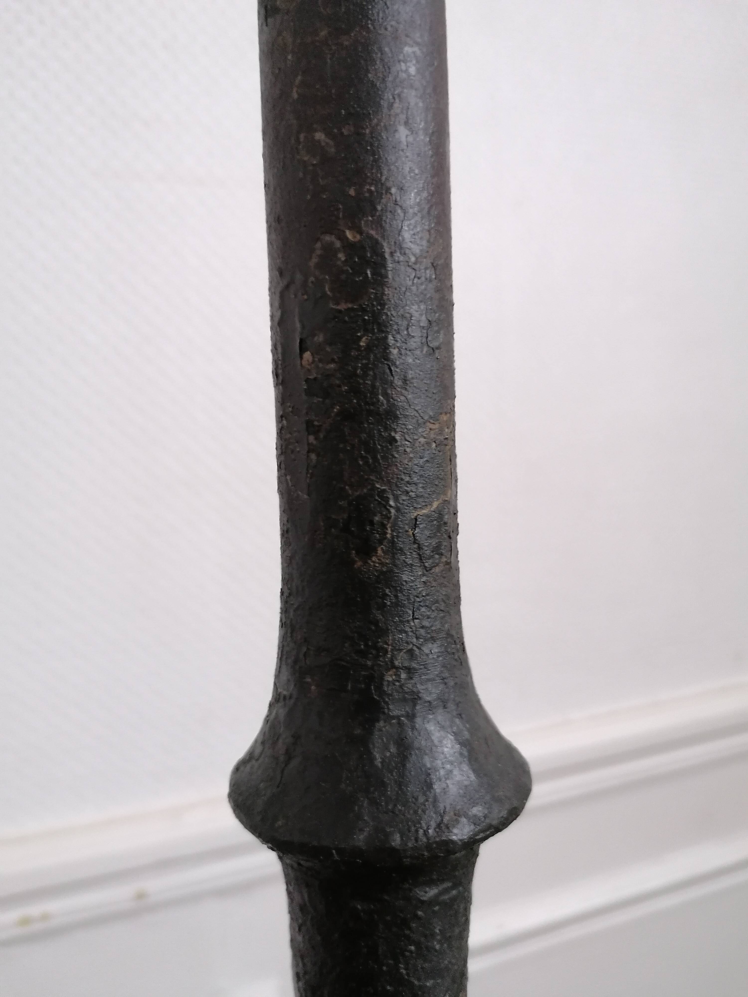 Tripod lamp in wrought iron