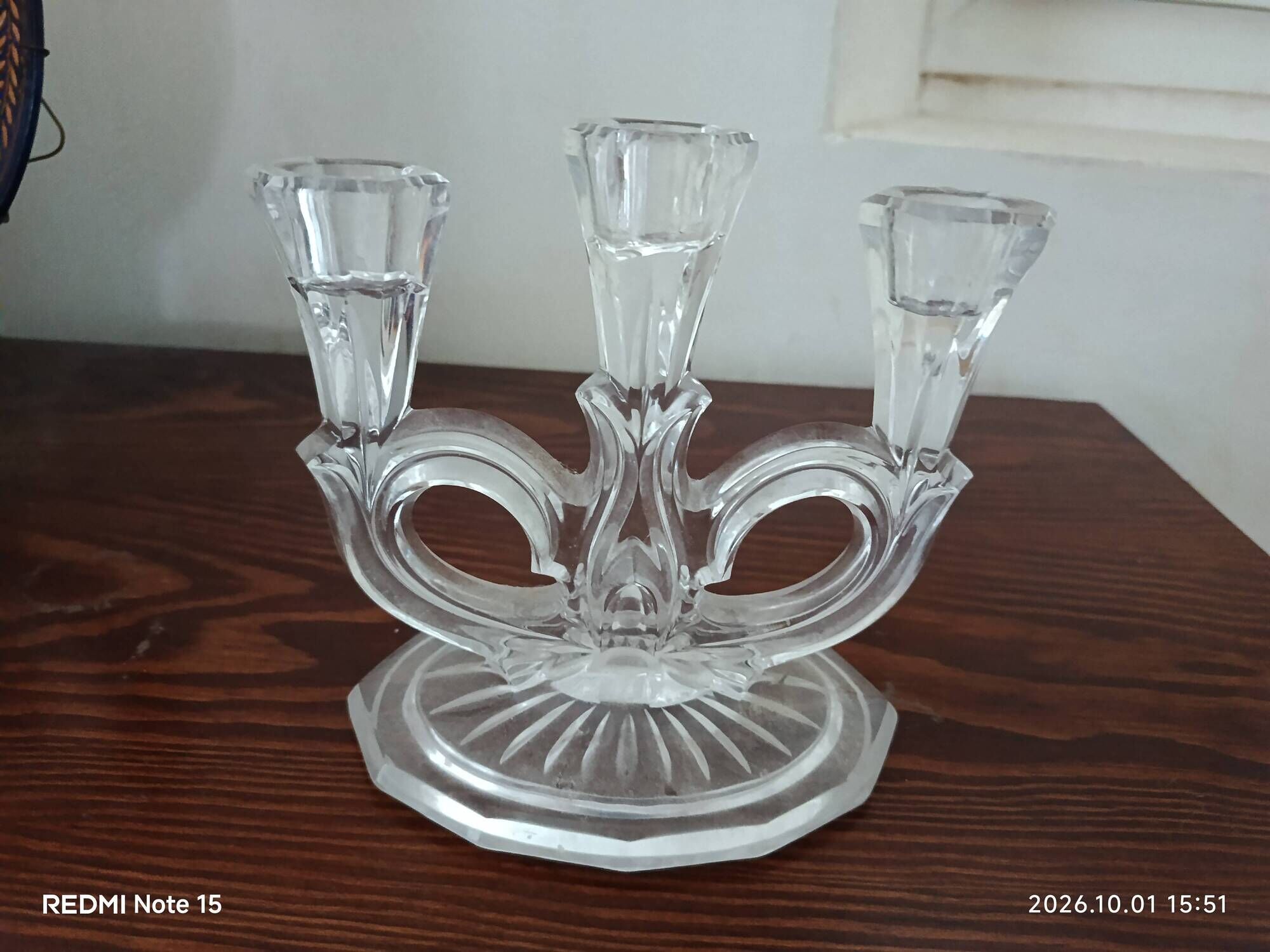 paire de bougeoir cristal de beyer