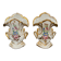 Pair of porcelain wedding vases XIXth