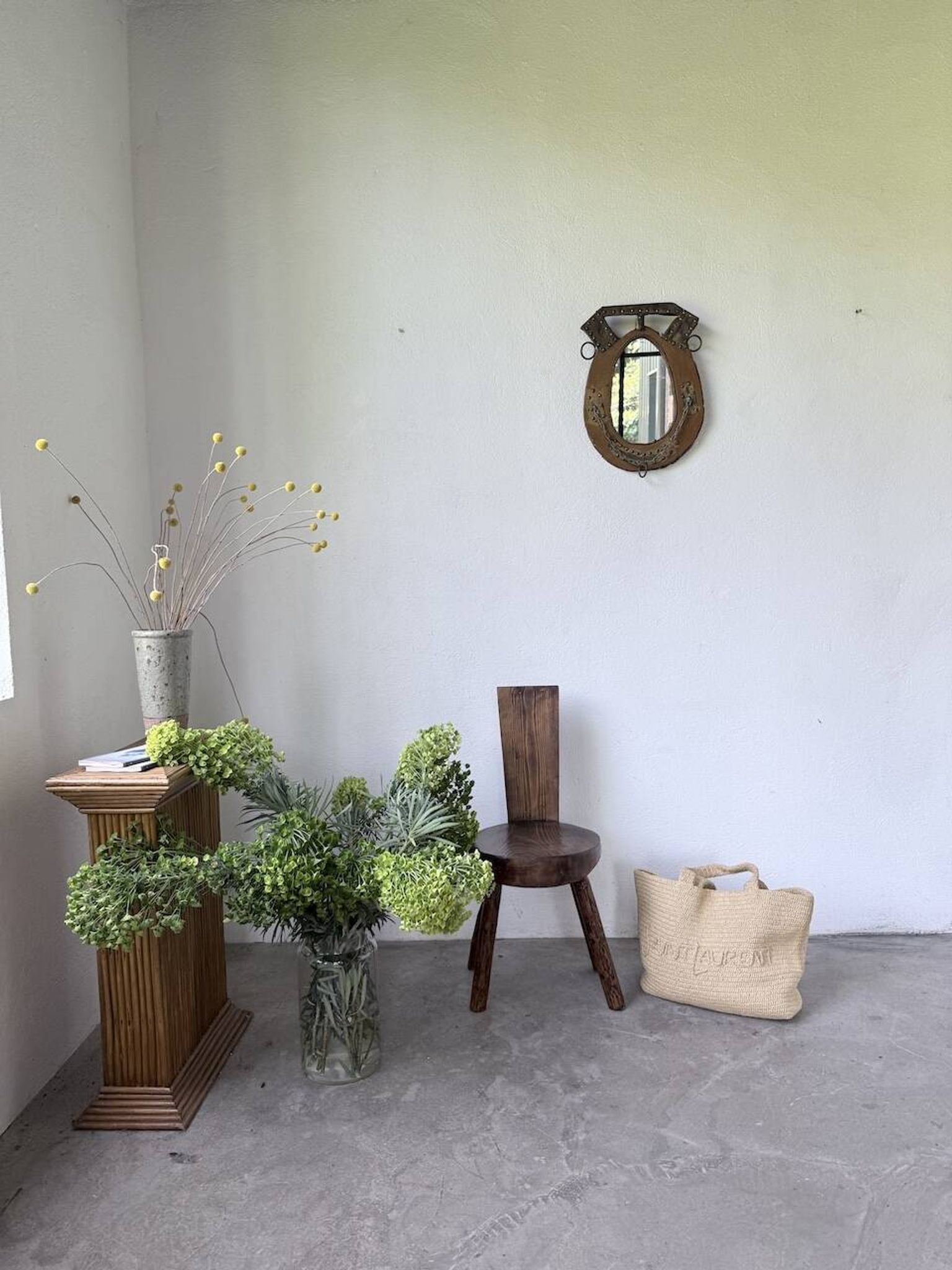 Brutalist handcrafted mirror "horse"