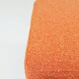 Scandinavian orange/green boucle stools set of 2