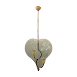 Suspension italienne en verre gravé par Pietro Chiesa