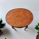 Louis XV style bedside table with marquetry