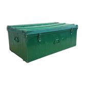 Military green metal trunk