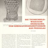 Mid-Century Clear Pressed Glass Vase by Jan Schmid, Rosice / 1961