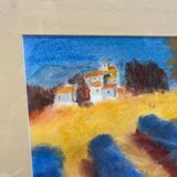 Signed drawing of a southern landscape