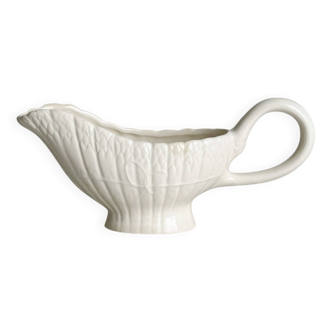 Saucière en barbotine blanche