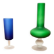 Vase from the Italian Satinato series and glass attributed to Carlo Moretti, 1970s, set of 2.