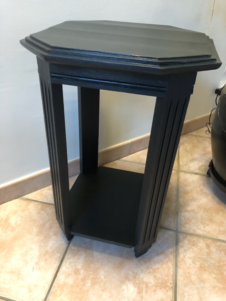 Octagonal art deco pedestal