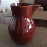 Pitcher / jug in fine red enameled earthenware called Carmelite - Between 1806 and 1840 - Sarreguemines