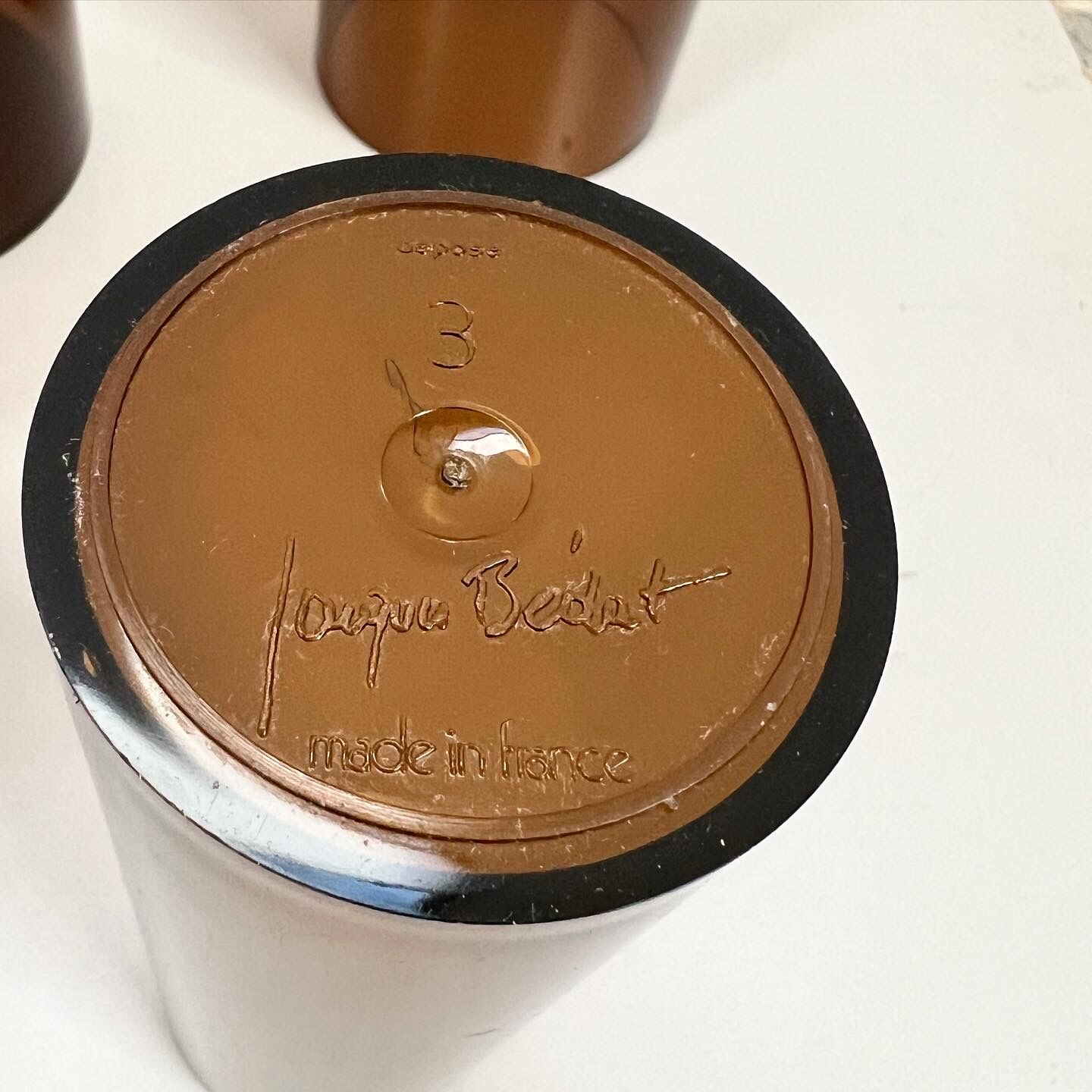 4 Jacques Bédat trundle vases in smoked plexiglass