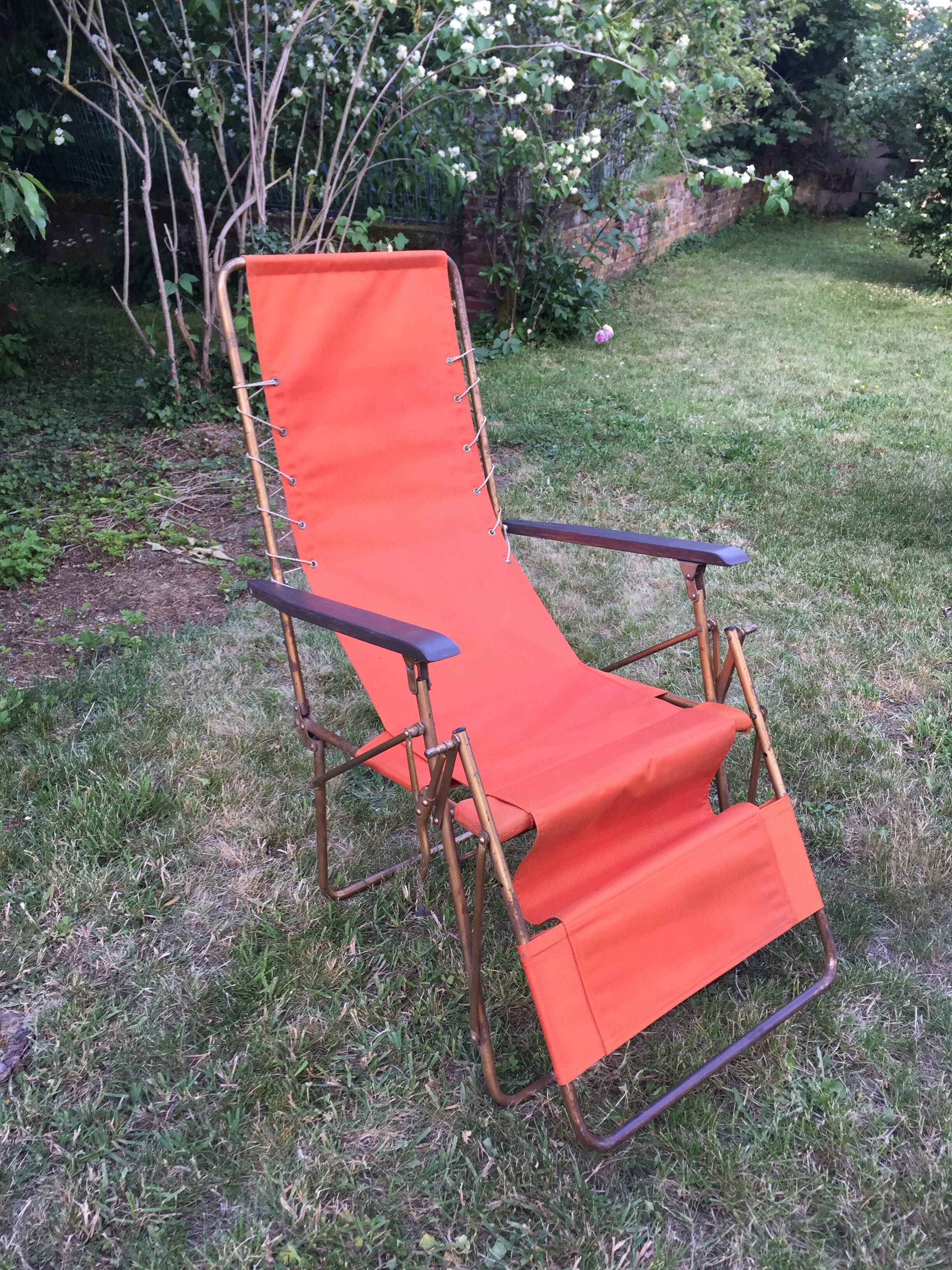 Vintage camping long chair