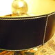 Lampe cuir et métal vintage