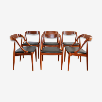 Set of 6 chairs Scandinavian teak Johannes Andersen