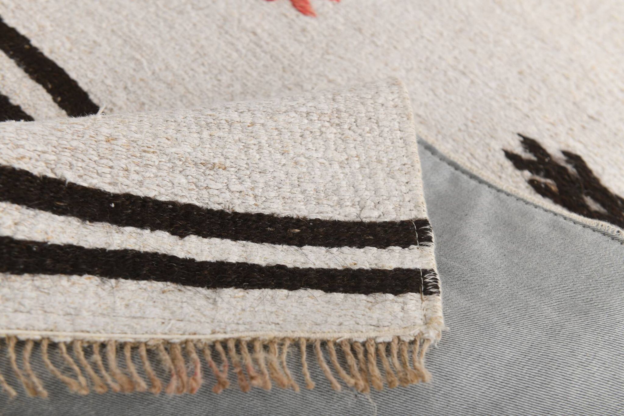 Tapis de couloir contemporain blanc et noir 2x9, 76x263 cm