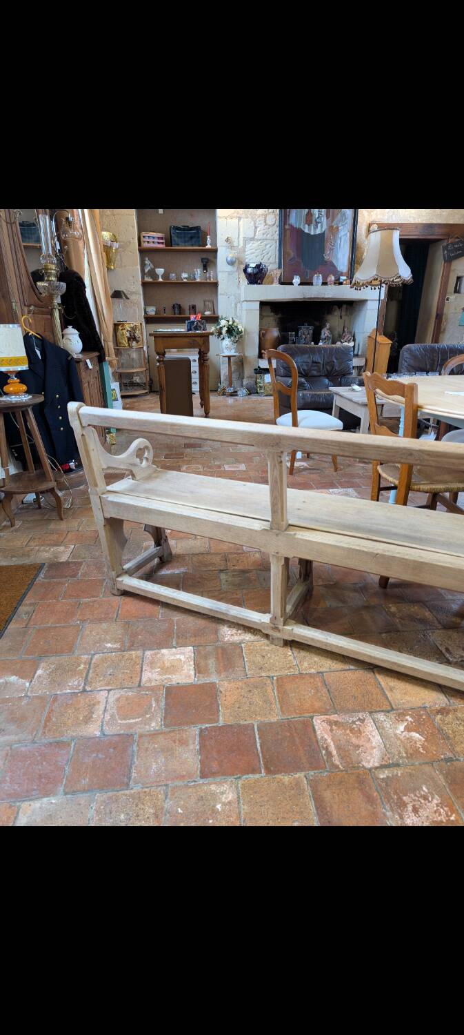 Old church bench in oak