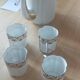 Chabrol and Poirier coffee pot and 4 cups 1915