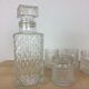 Whisky service in moulded glass, carafe and glasses
