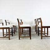Wenge wooden dining chairs by Spectrum, 1970s