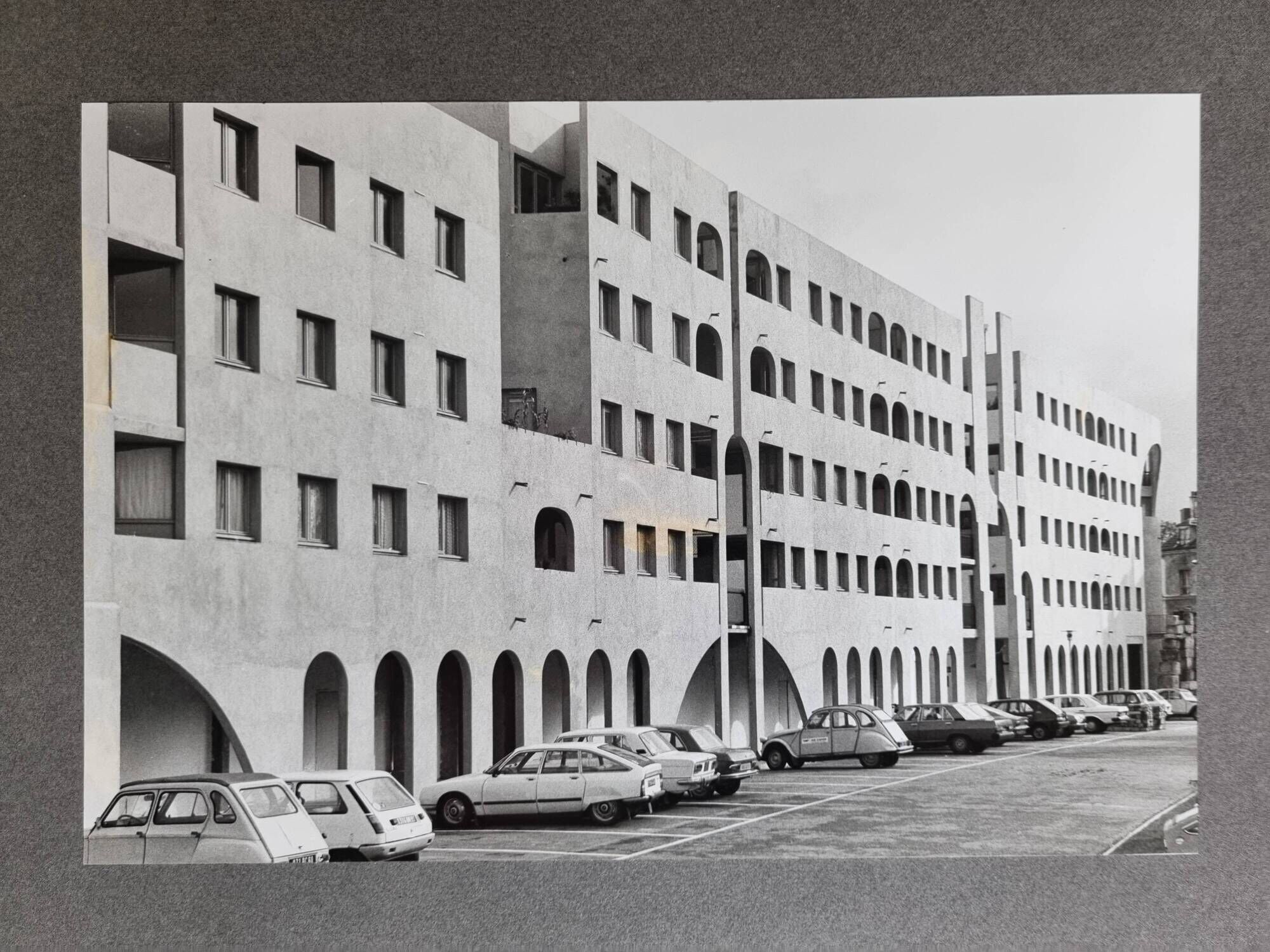 Art photography, town planning, architecture, vintage silver print, 1960s