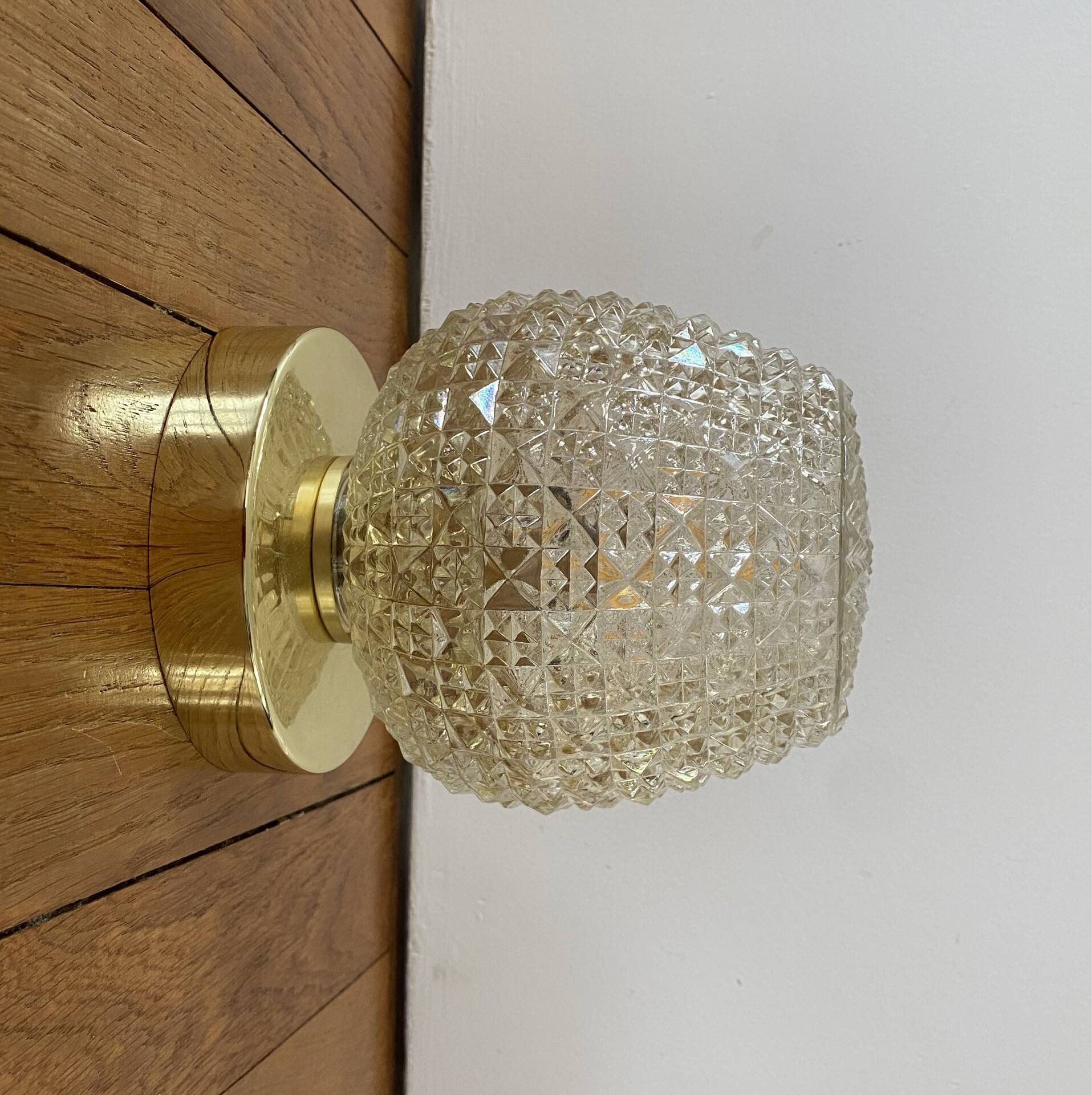 Vintage glass globe wall light