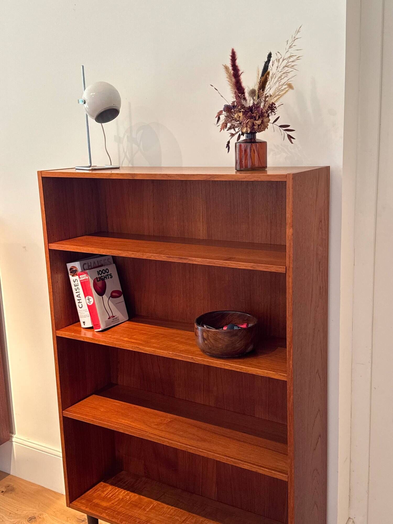 Vintage Scandinavian teak library "Liv"