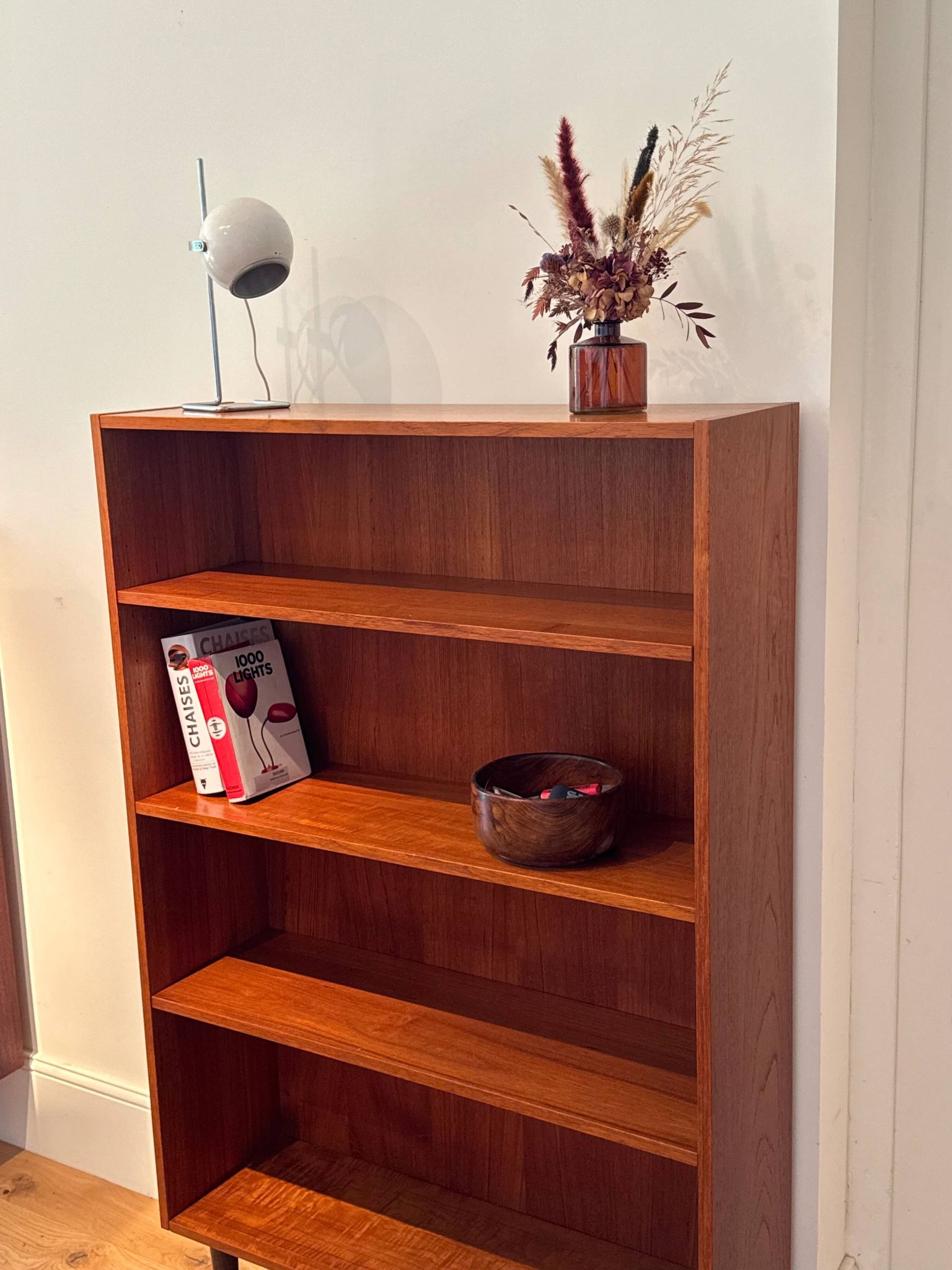 Vintage Scandinavian teak library "Liv"