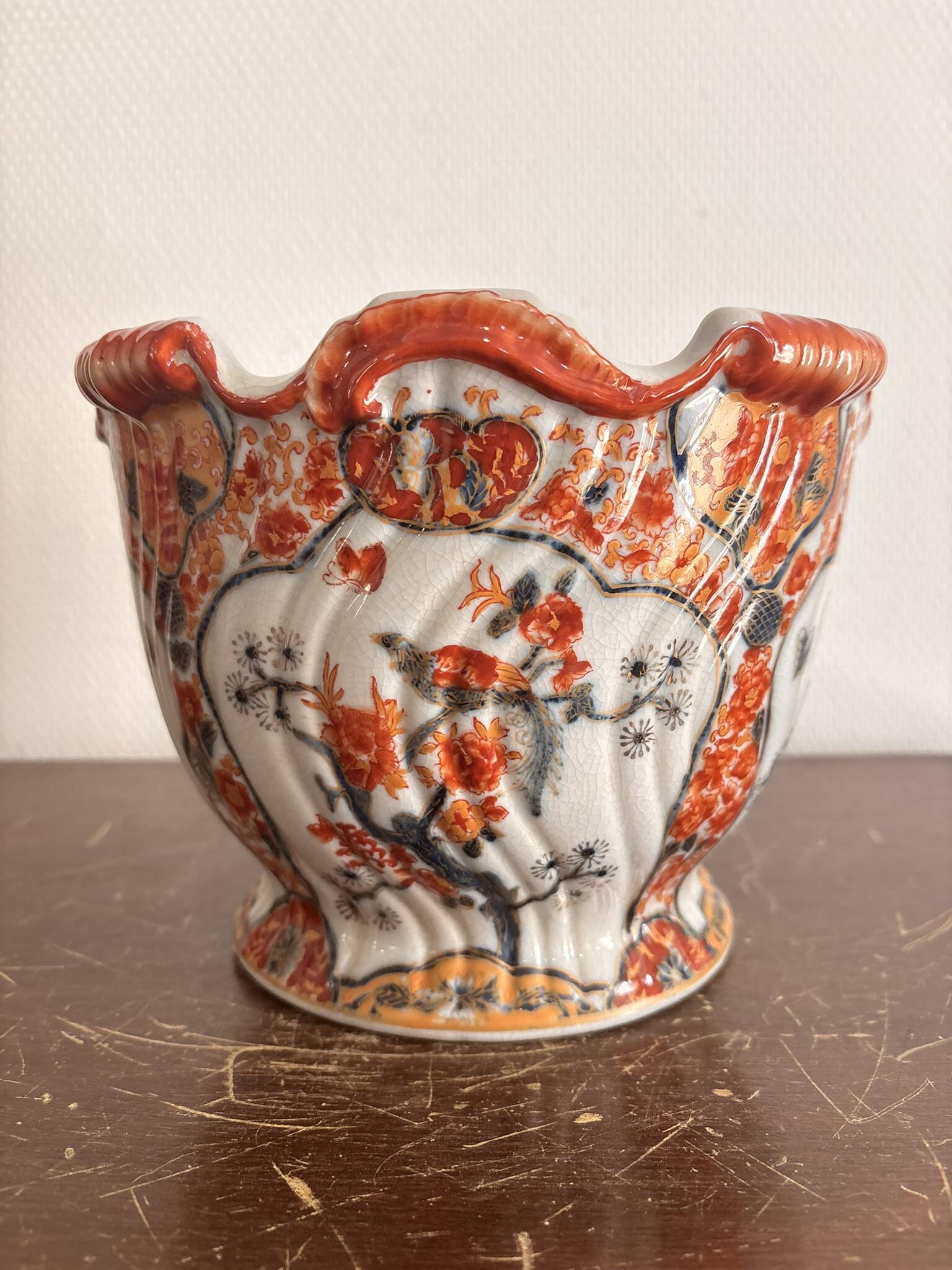 Antique Planter Cache Pot Satsuma Style Imari Japan 19th Century Meiji