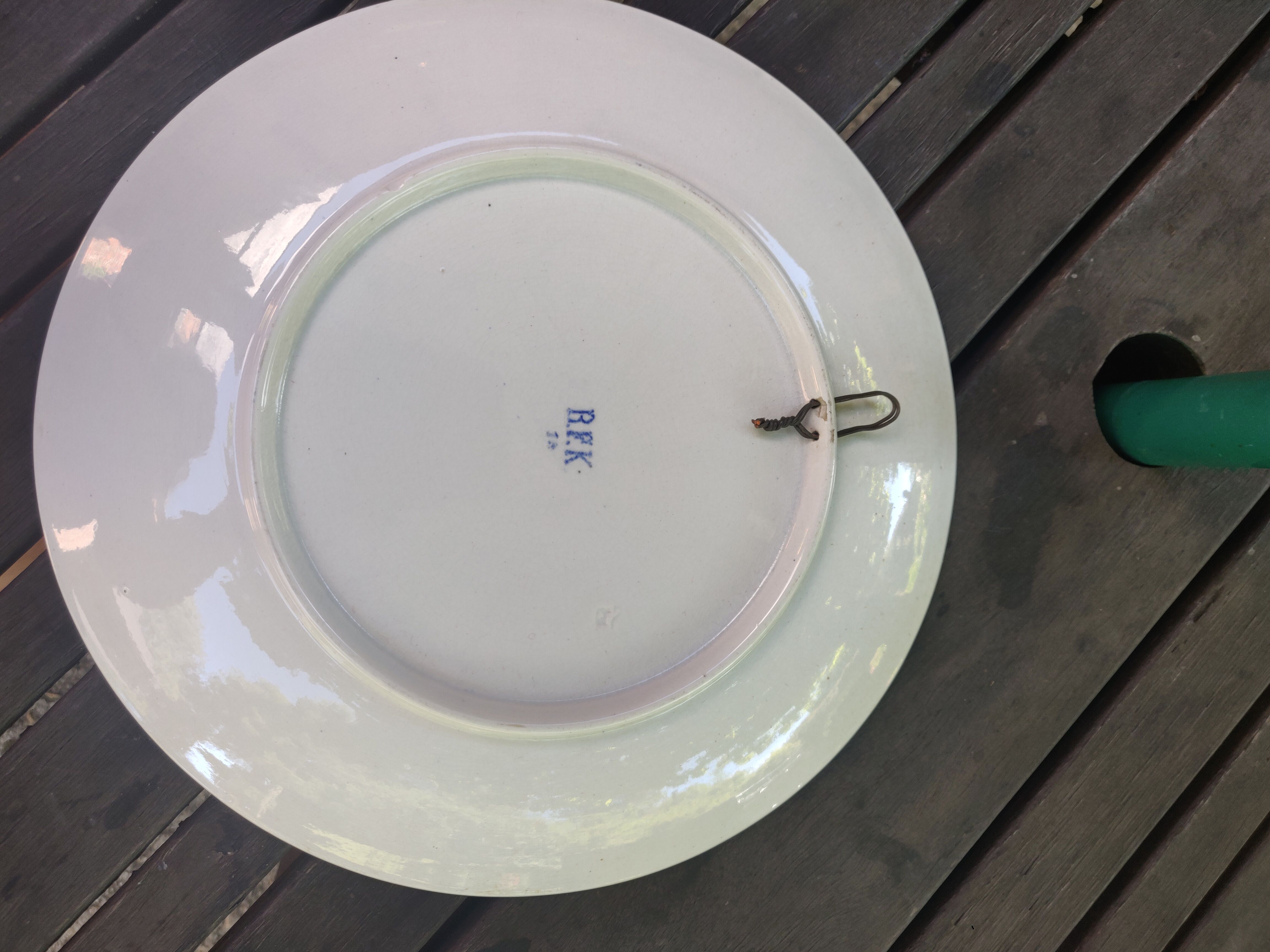 Serving dish in Boch earthenware and Keramis brothers