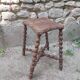 Wooden stool with turned legs