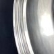 Circular silver-plated metal dish signed ercuis