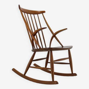 1960s Illum Wikkelso Gyngestol No. 3 Rocking Chair for Niels Eilersen, 2 items available