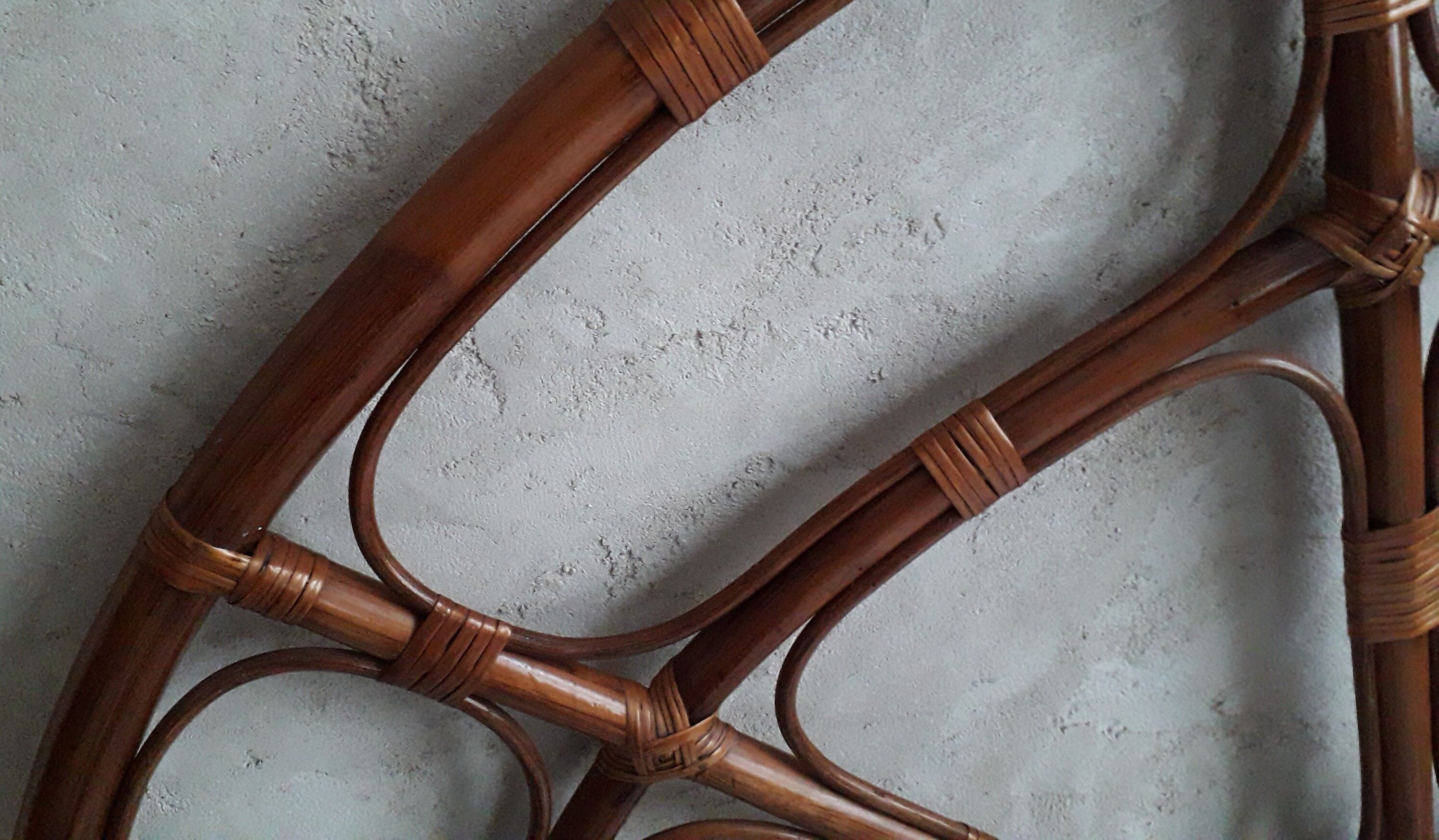 Bamboo and rattan bedhead