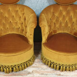 Pair of toad chairs in the shape of the Napoleon III era around 1850