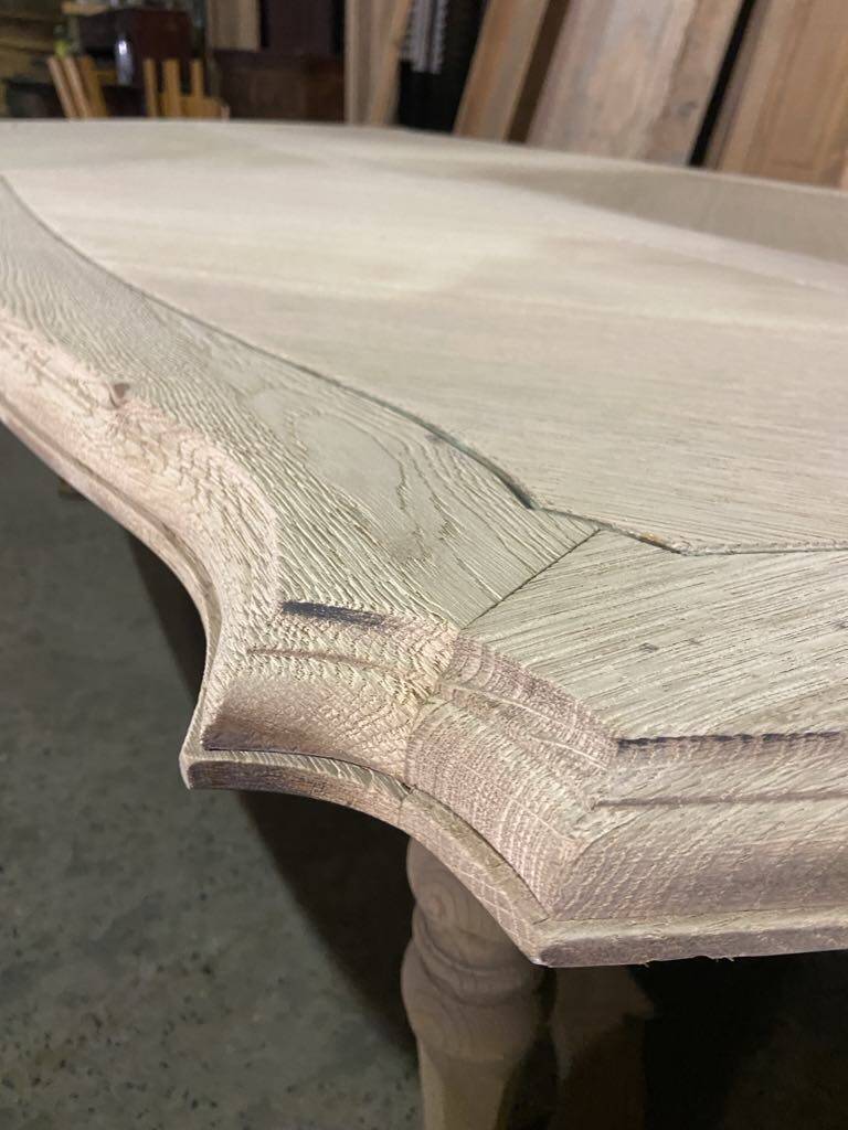 Large table in raw wood