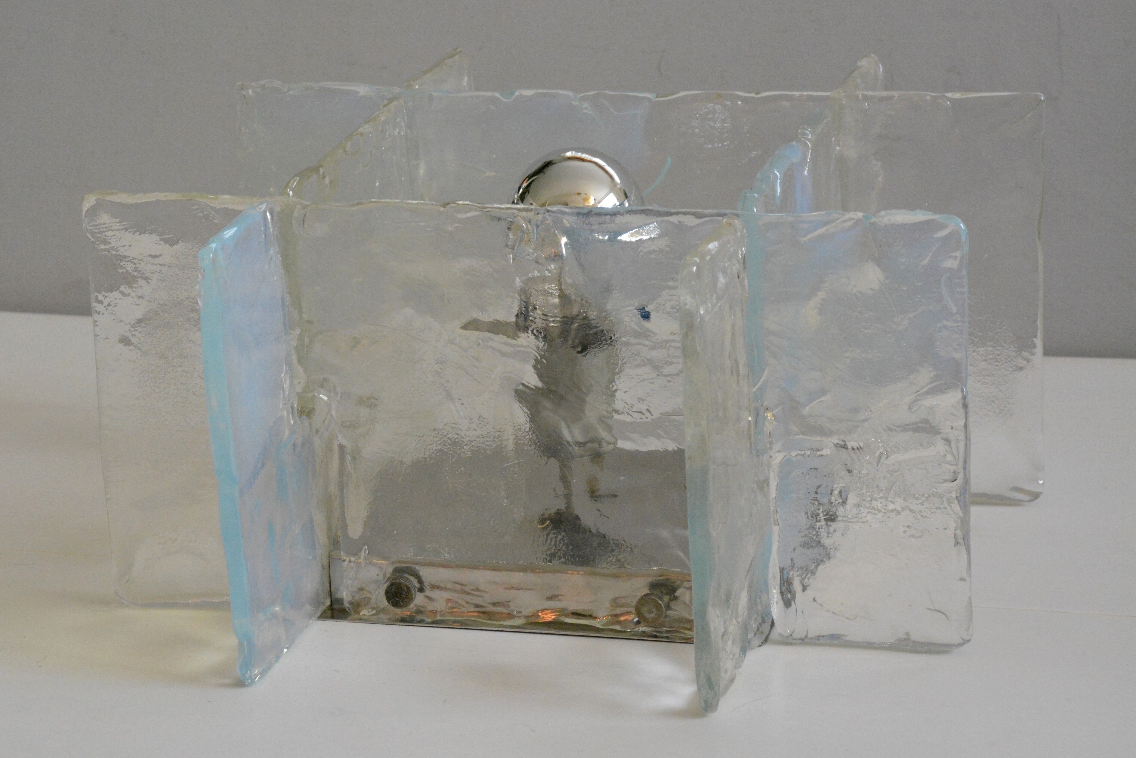 Illuminated glass sculpture by Carlo Nason 70s