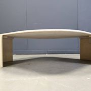 Vintage travertine coffee table by Roche Bobois, 1970s