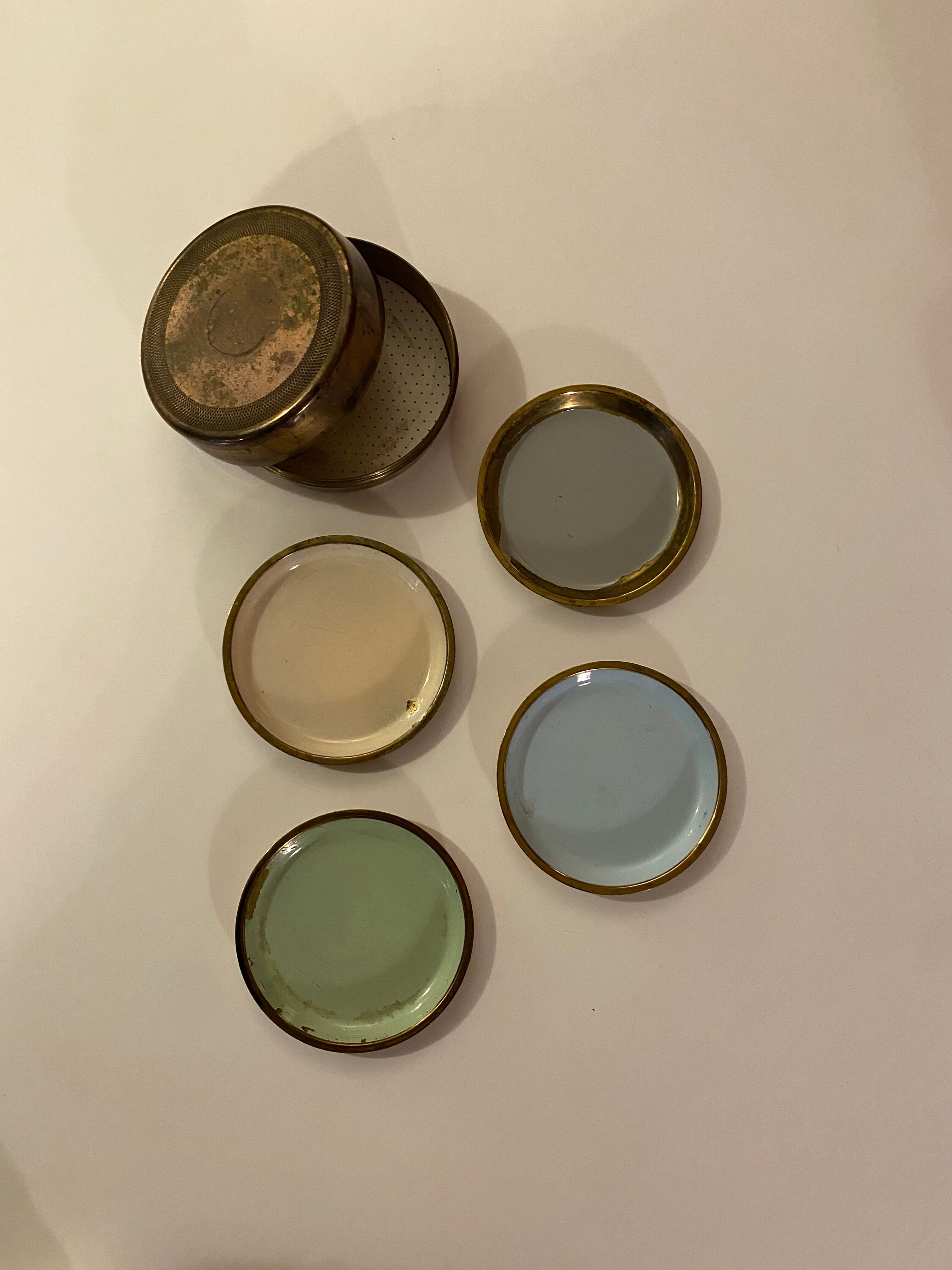 Sous-verres en verre de Grasoli en laiton