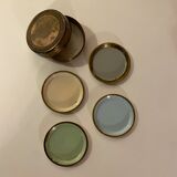 Sous-verres en verre de Grasoli en laiton