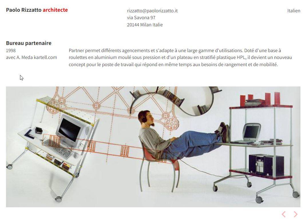 Alberto Meda and Paolo Rizzatto for Kartell desk